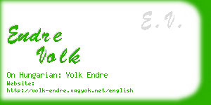 endre volk business card